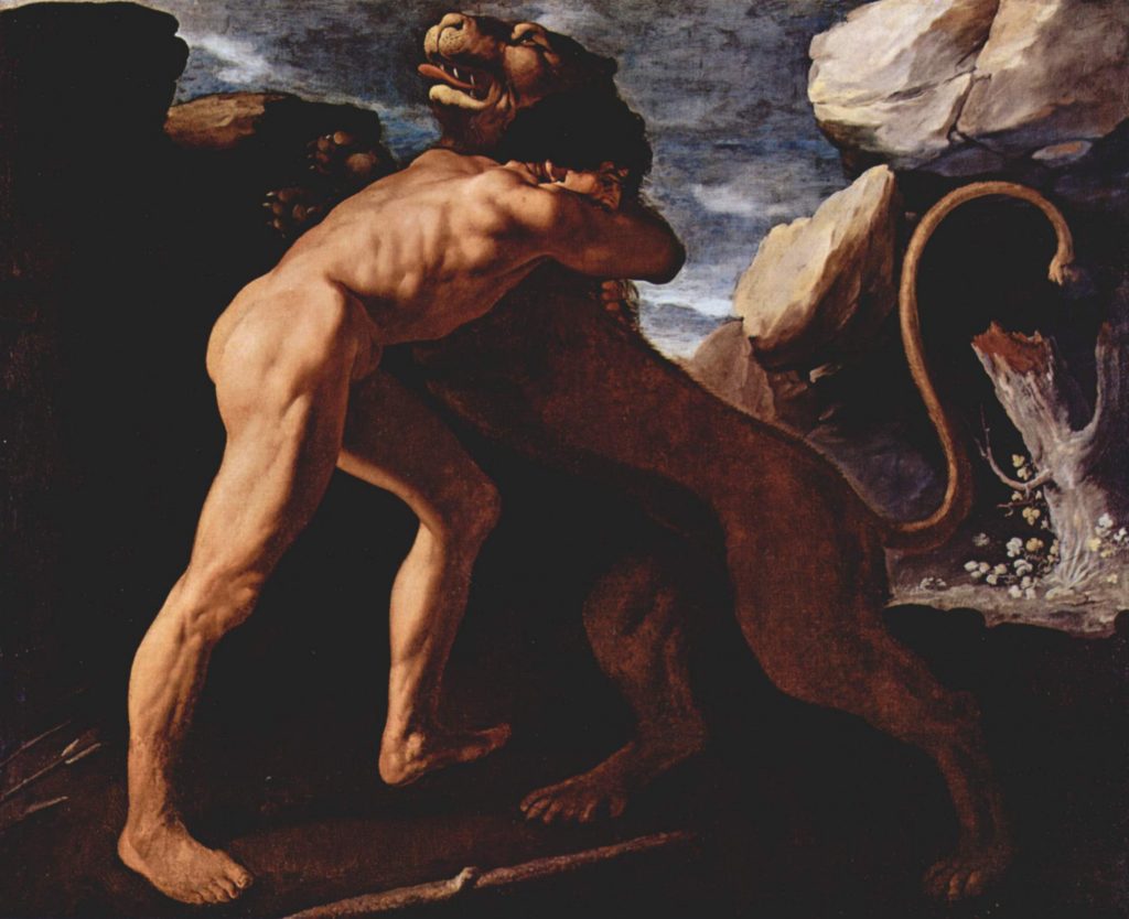 Hercules Figthing with the Nemean Lion - Francisco de Zurbaran (1634)