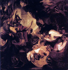 The Infant Hercules Strangling Serpents in his Cradle - Joshua Reynold - 1788