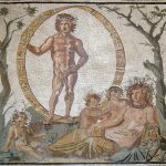 Aion-Uranus ile Tellus (Grek Gaia) mozaikte