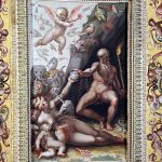 Francesco Poppi, La Natura e Prometeo, 1570, Palazzo Vecchio, volta dello Studiolo di Francesco I. Firenze